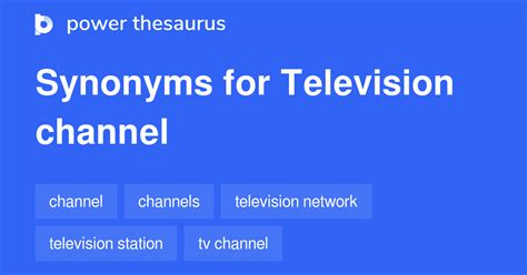 television channel synonyms